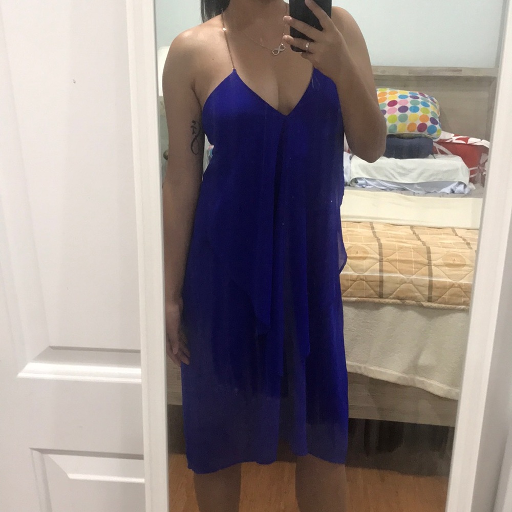 Charlotte Russe Azure Blue Flowy Dress